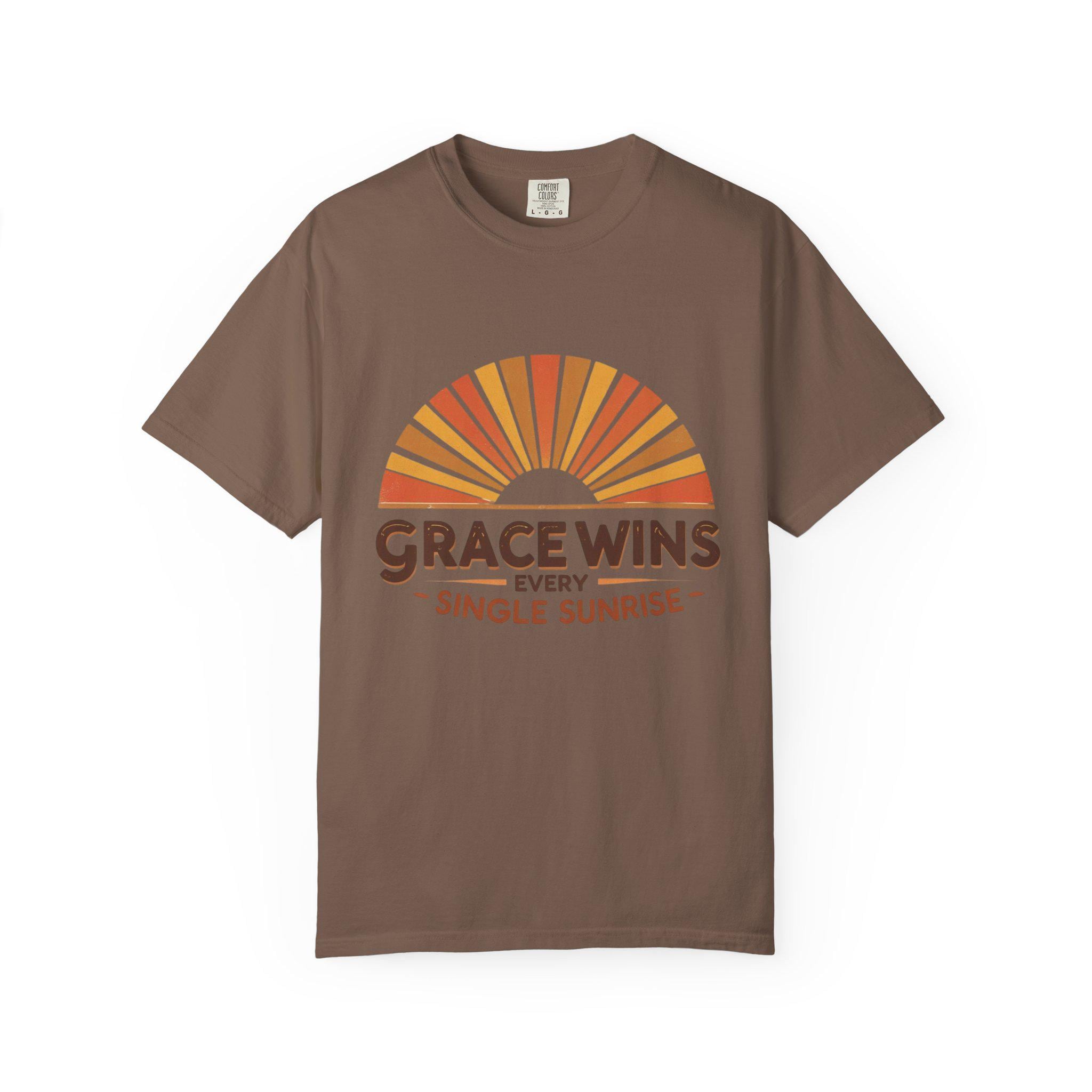 Retro Sun Graphic T-Shirt: Garment-Dyed Cotton Unisex Tee