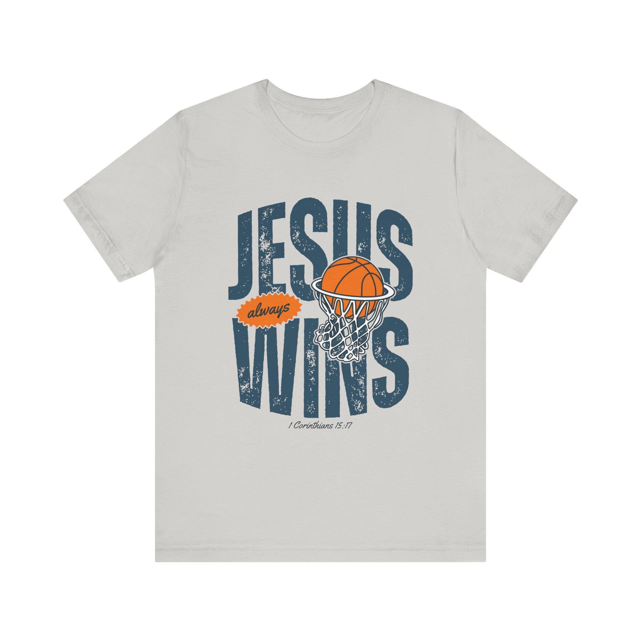 Jesus Wins Basketball Tee: Christian Sports Apparel