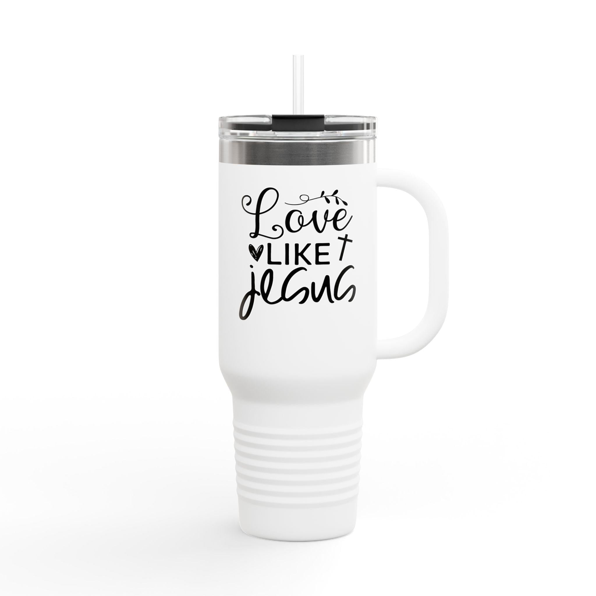 Love Like Jesus Insulated Travel Mug: 40oz Christian Tumbler