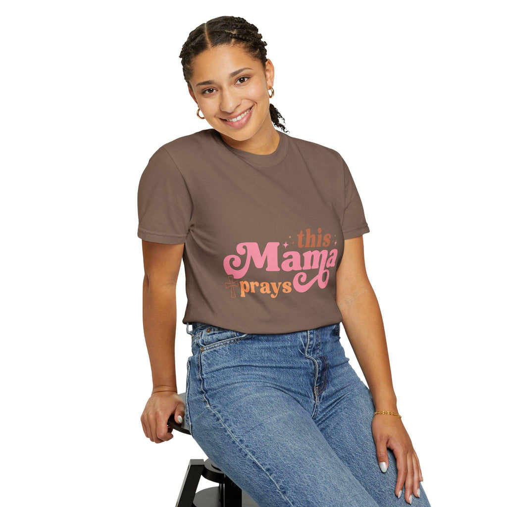 Faithful Mama Prays T-Shirt: Soft Vintage Christian Tee