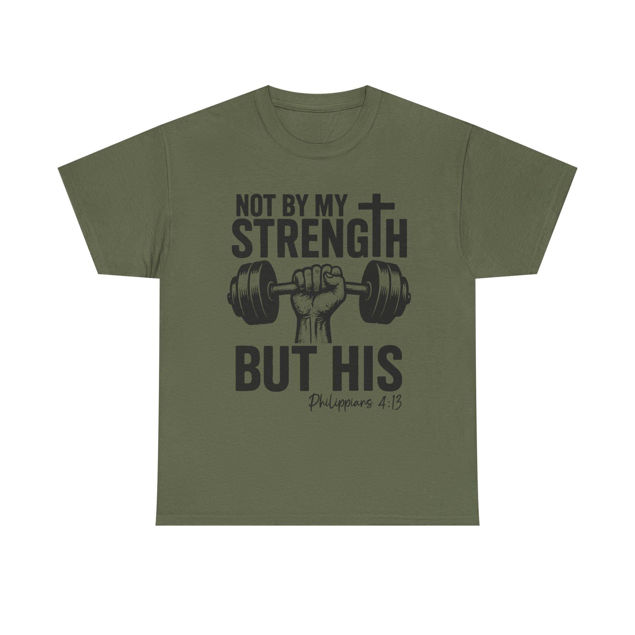 Faith-Inspired Workout Tee: Not by my Strength but by His