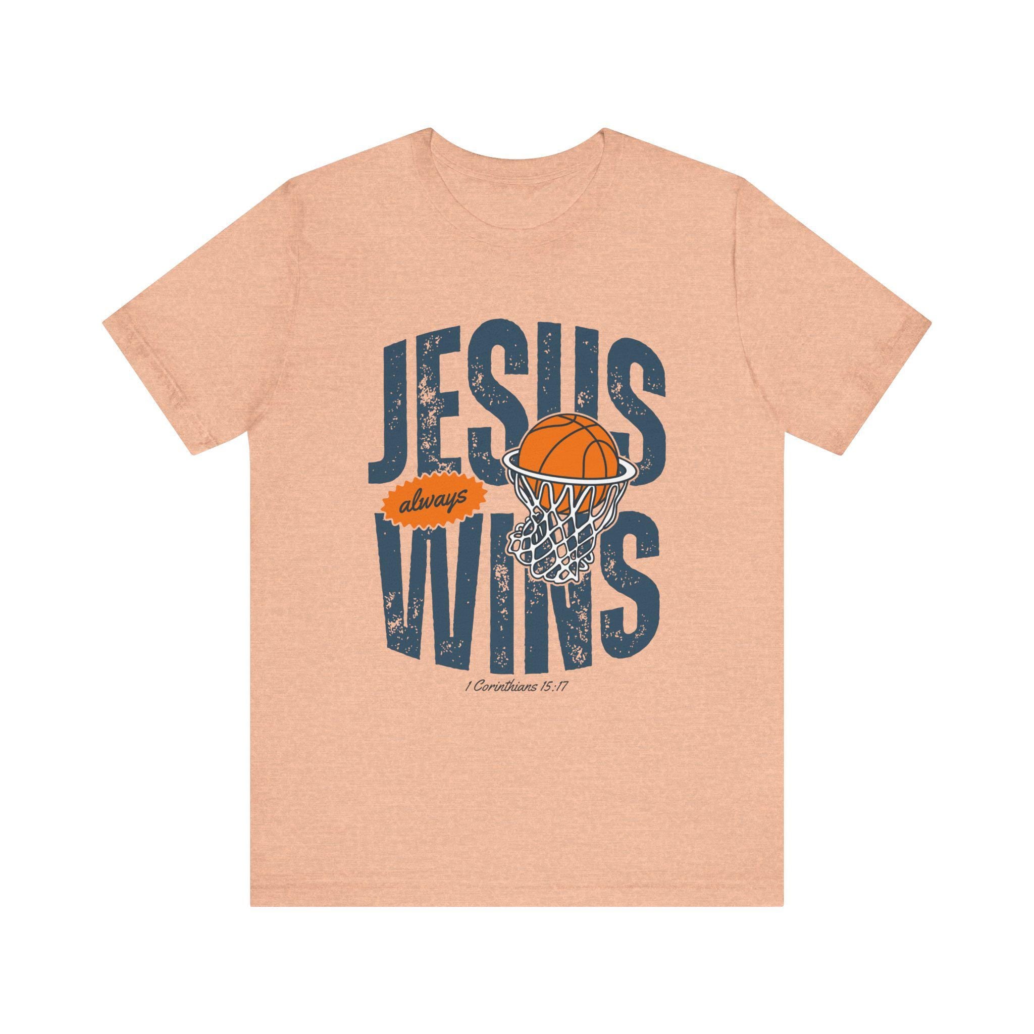 Jesus Wins Basketball Tee: Christian Sports Apparel