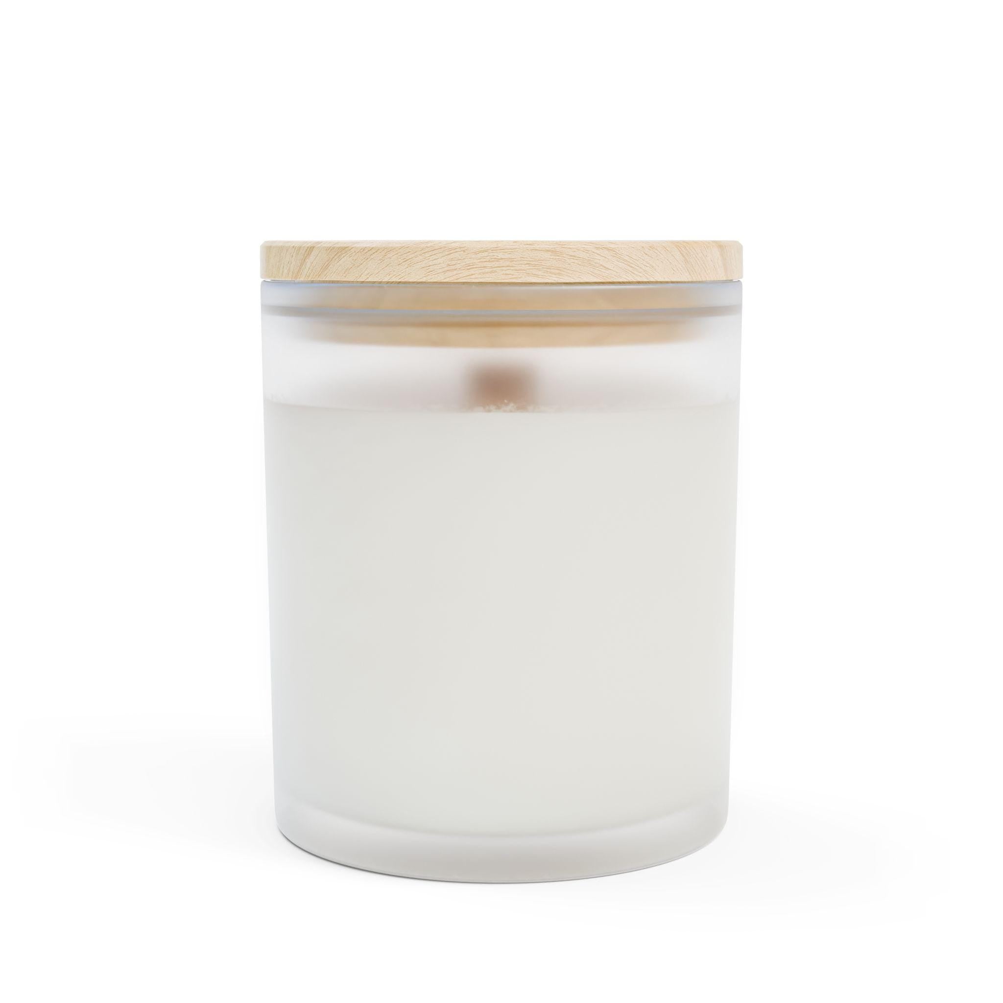 Bestie Energy Scented Candle: 11oz Frosted Glass, Maple Lid