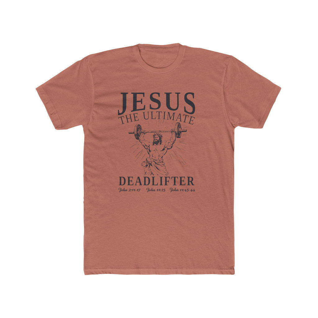 Jesus Deadlifter Tee: Christian Gym Workout Shirt