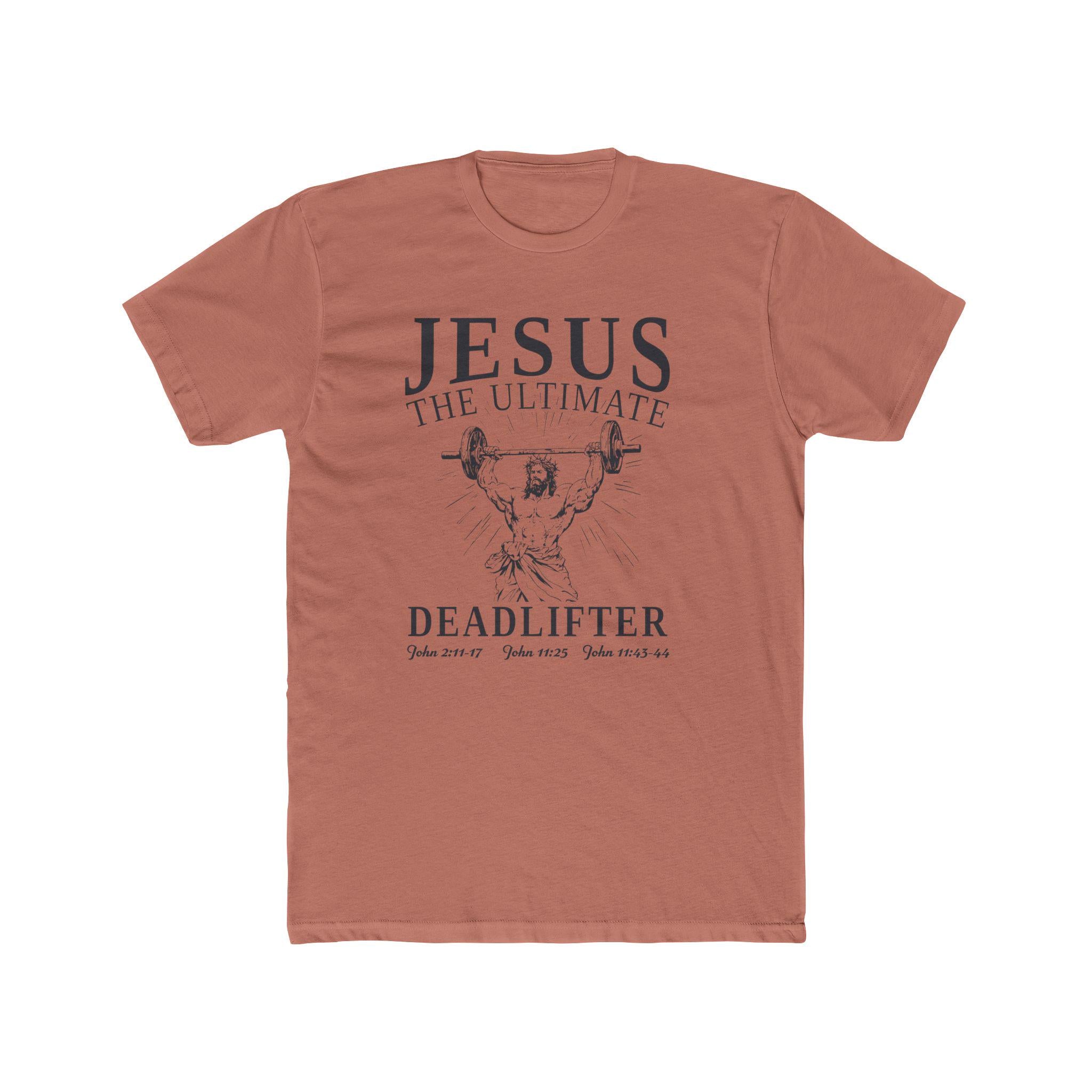 Jesus Deadlifter Tee: Christian Gym Workout Shirt