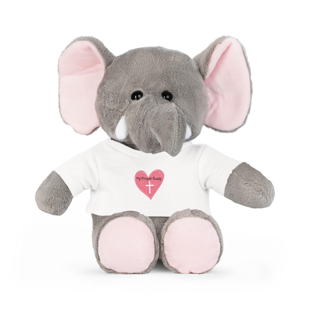 Prayer Buddy Plush Toy: Elephant, Bear, Bunny, Sheep with T-Shirt