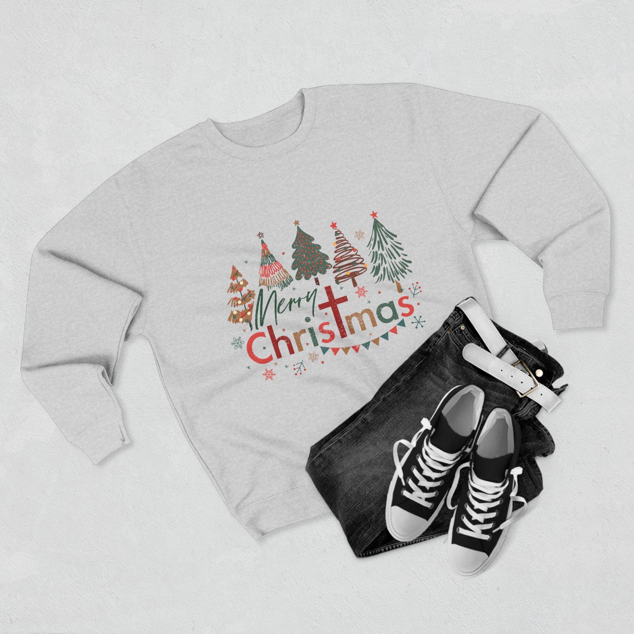 Christmas Trees Crewneck Sweatshirt: Festive Holiday Pullover
