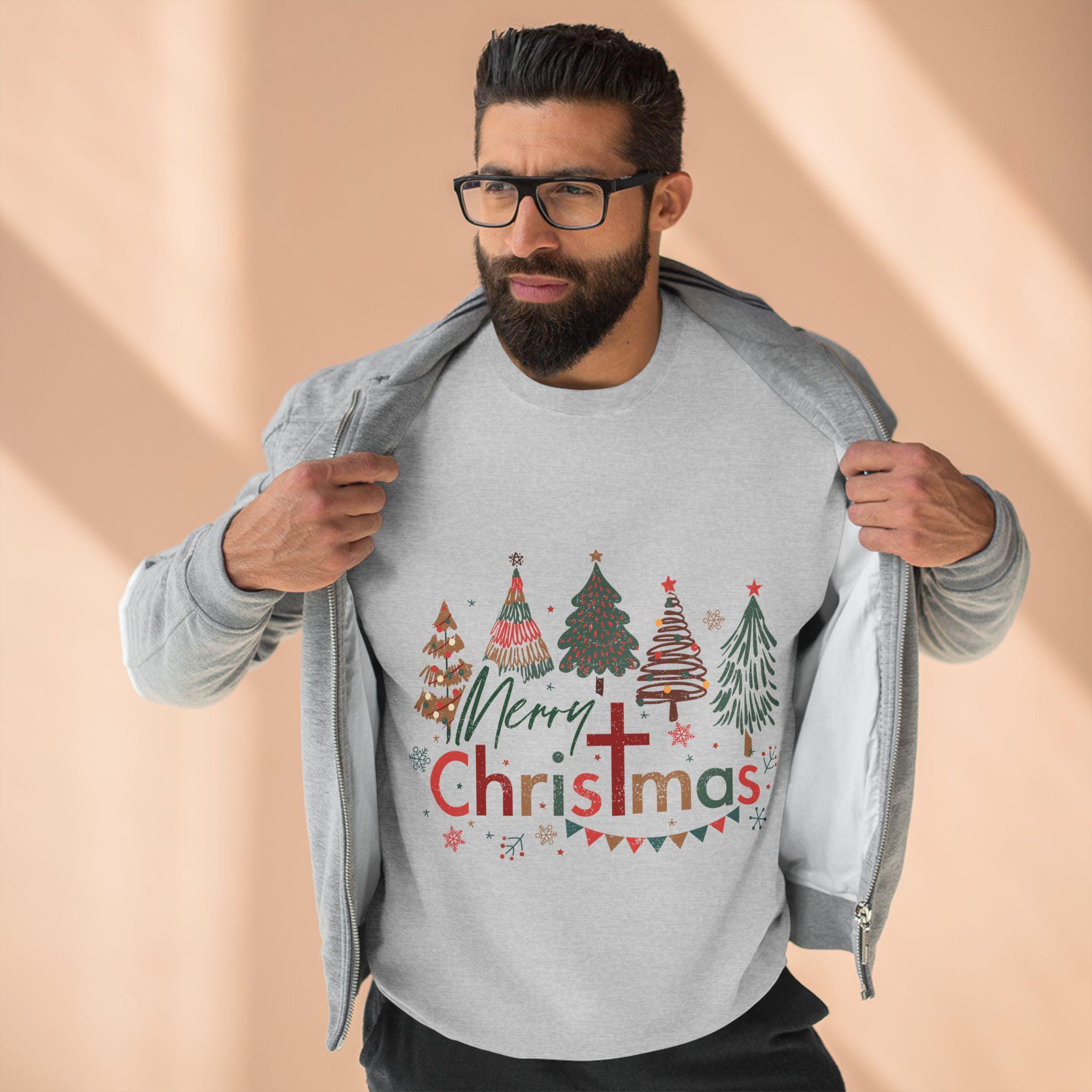 Christmas Trees Crewneck Sweatshirt: Festive Holiday Pullover