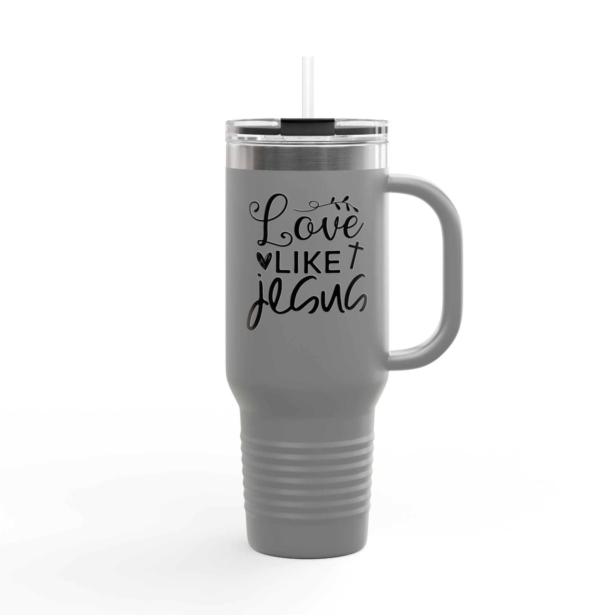 Love Like Jesus Insulated Travel Mug: 40oz Christian Tumbler