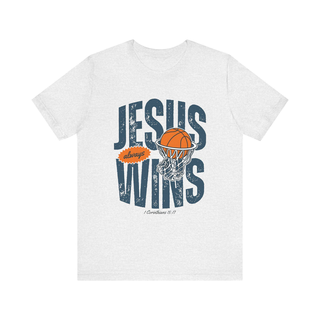 Jesus Wins Basketball Tee: Christian Sports Apparel