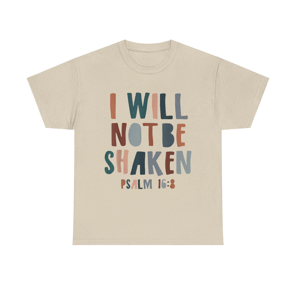I Will Not Be Shaken T-Shirt: Faith Unisex Tee, Christian Apparel