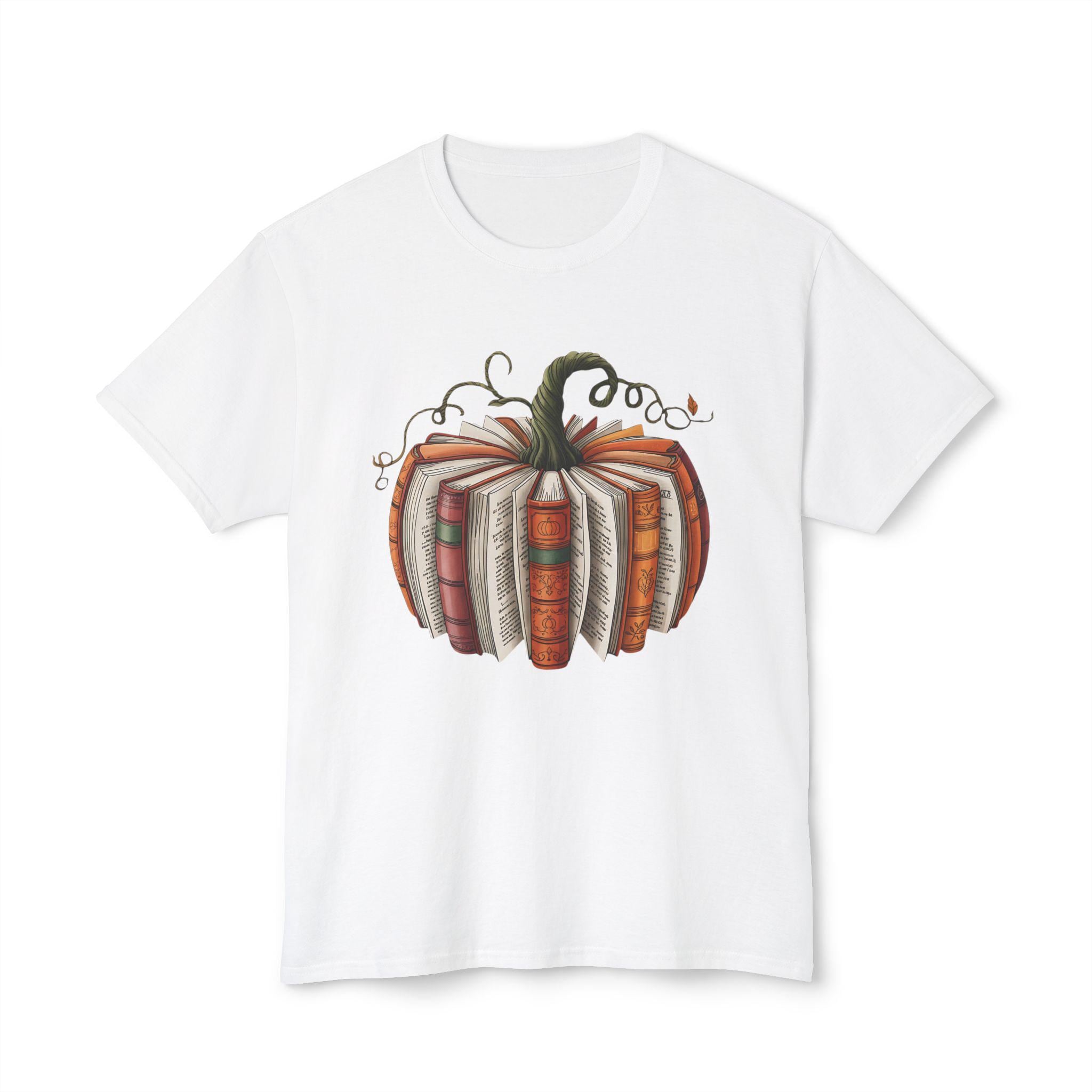 Book Pumpkin T-Shirt: Literary Halloween Shirt, Bookworm Gift
