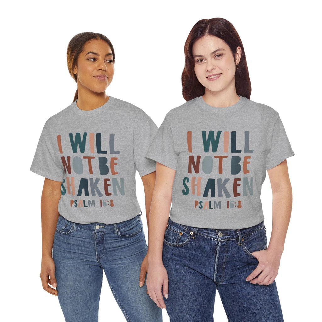 I Will Not Be Shaken T-Shirt: Faith Unisex Tee, Christian Apparel