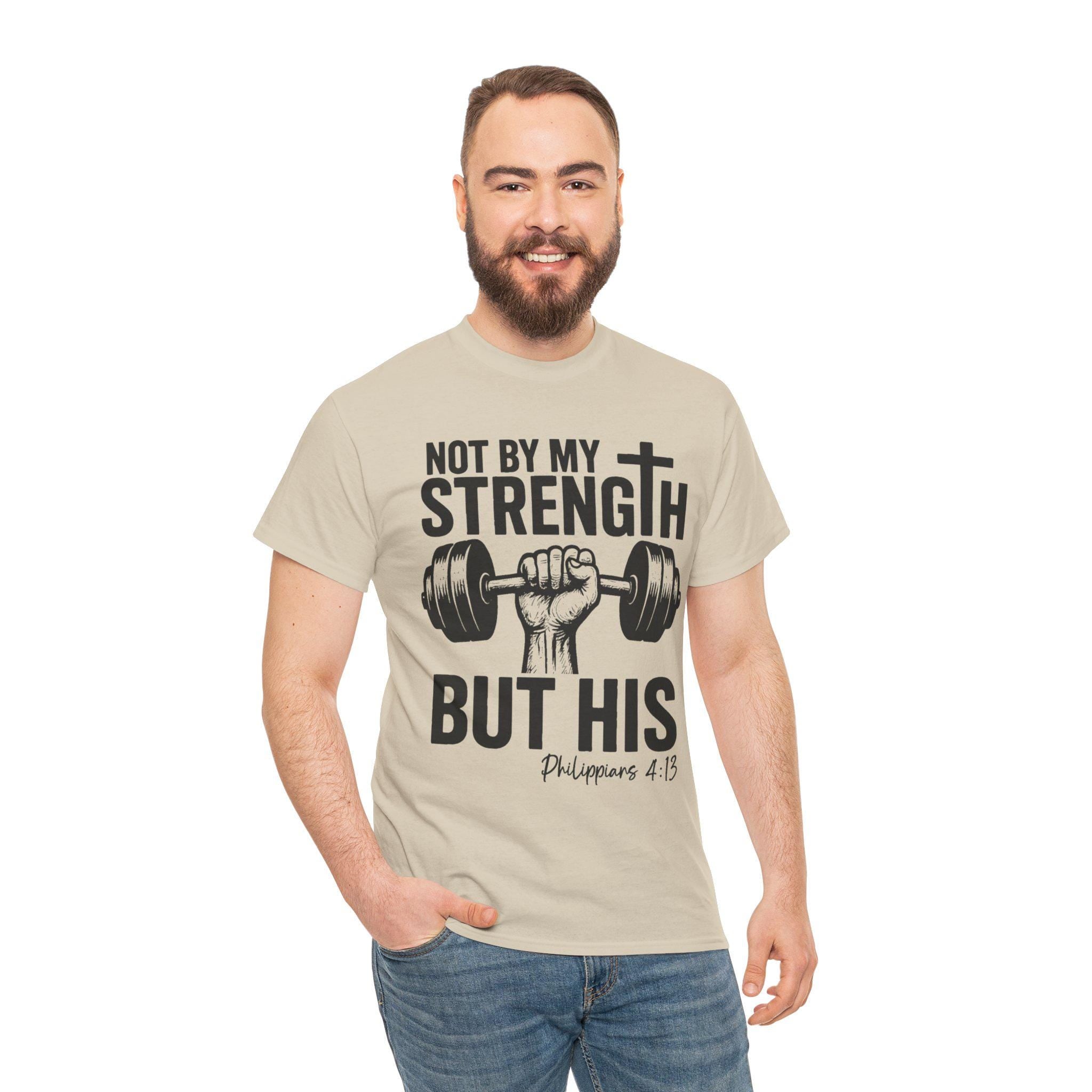 Faith-Inspired Workout Tee: Not by my Strength but by His