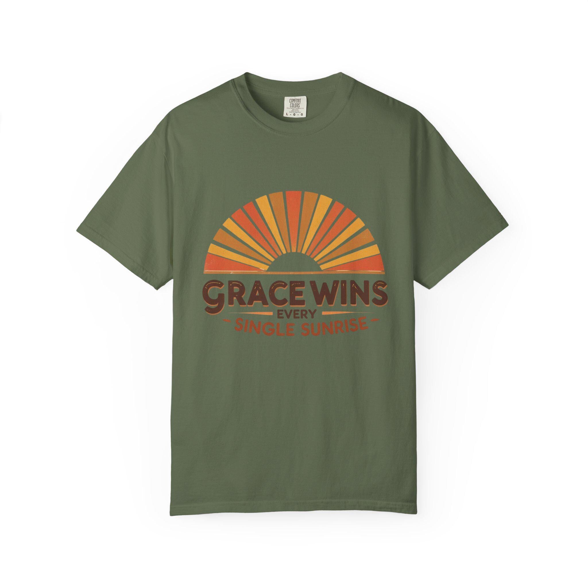 Retro Sun Graphic T-Shirt: Garment-Dyed Cotton Unisex Tee