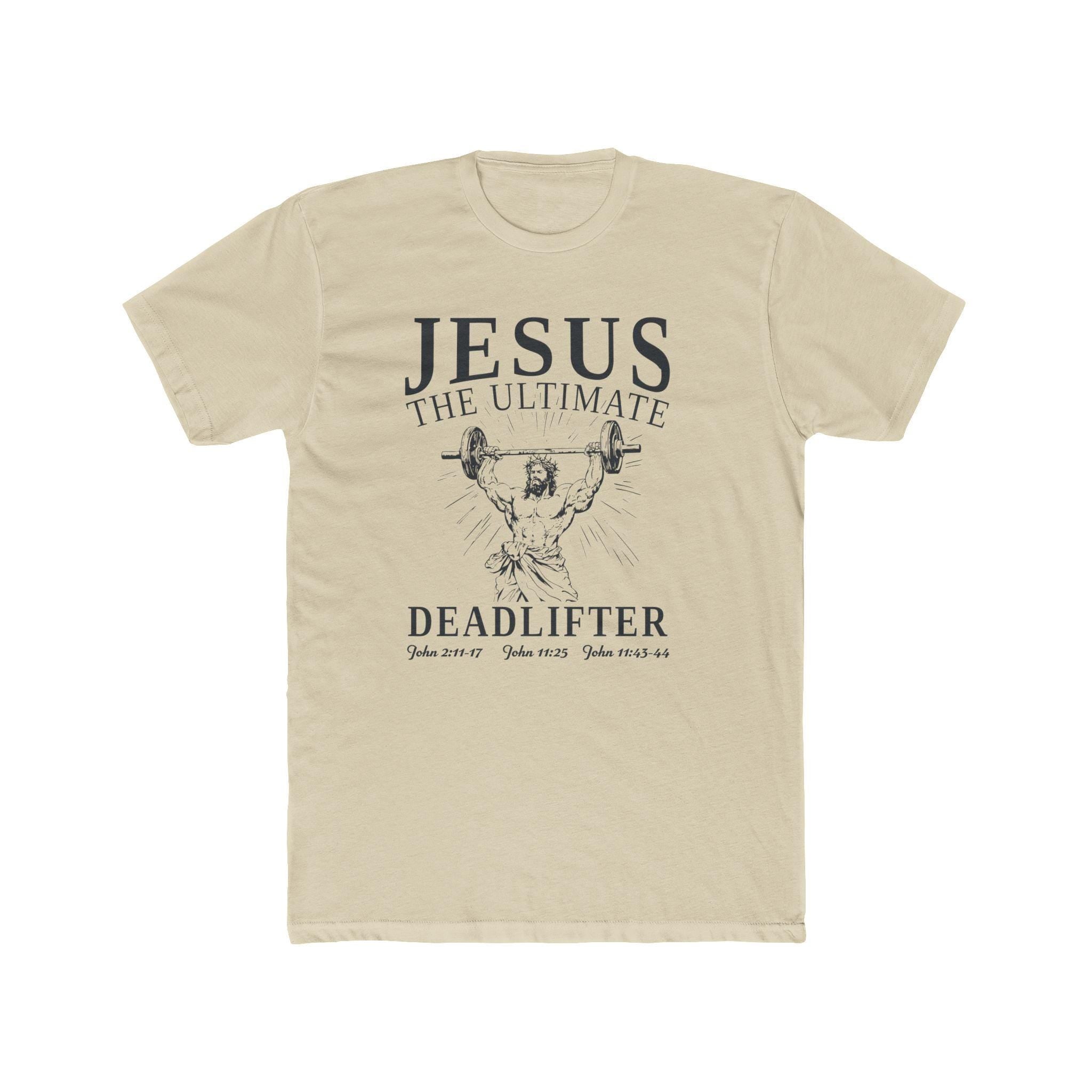 Jesus Deadlifter Tee: Christian Gym Workout Shirt