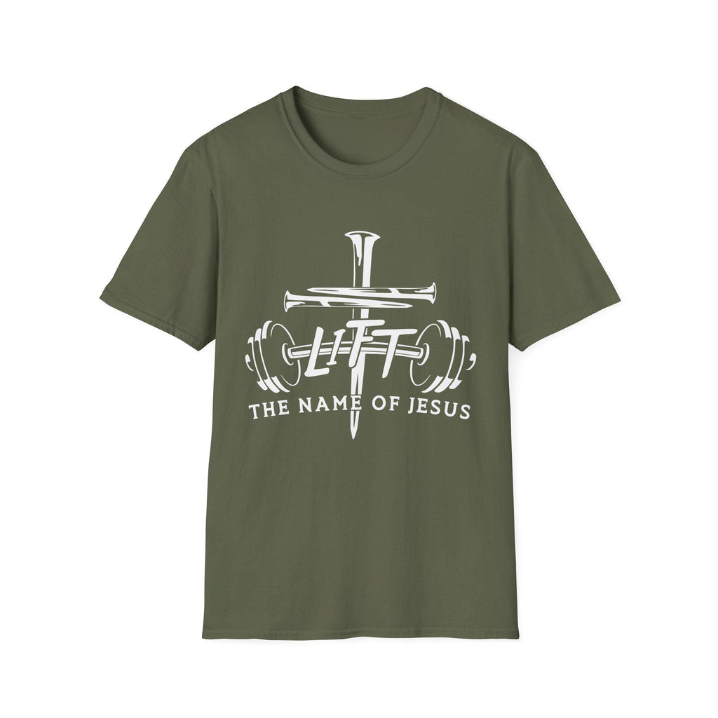 Christian 'Lift in Jesus' Name' Softstyle T-Shirt