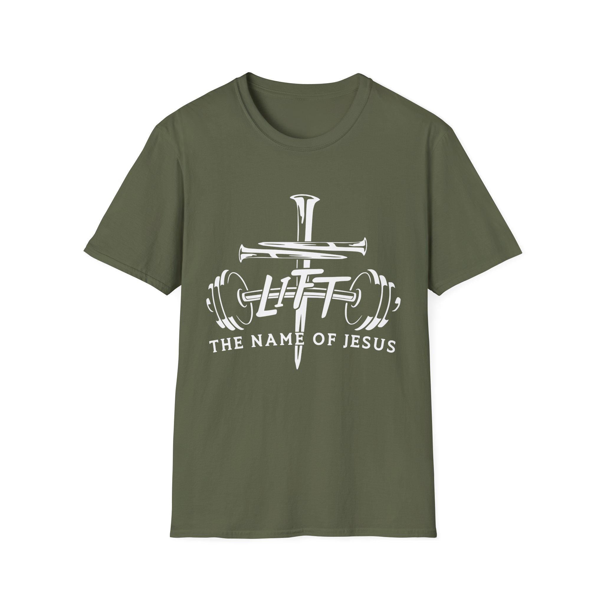 Christian 'Lift in Jesus' Name' Softstyle T-Shirt