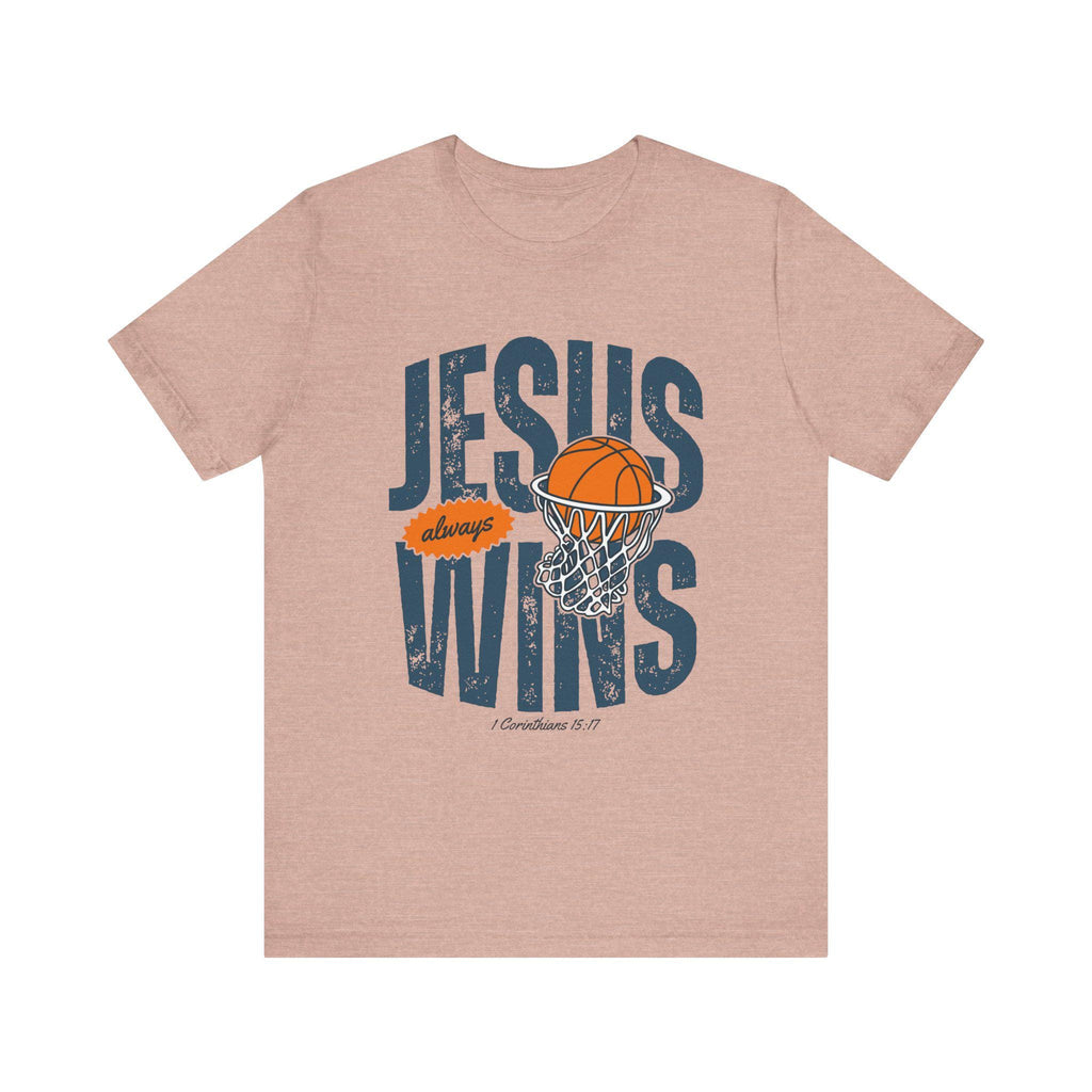 Jesus Wins Basketball Tee: Christian Sports Apparel