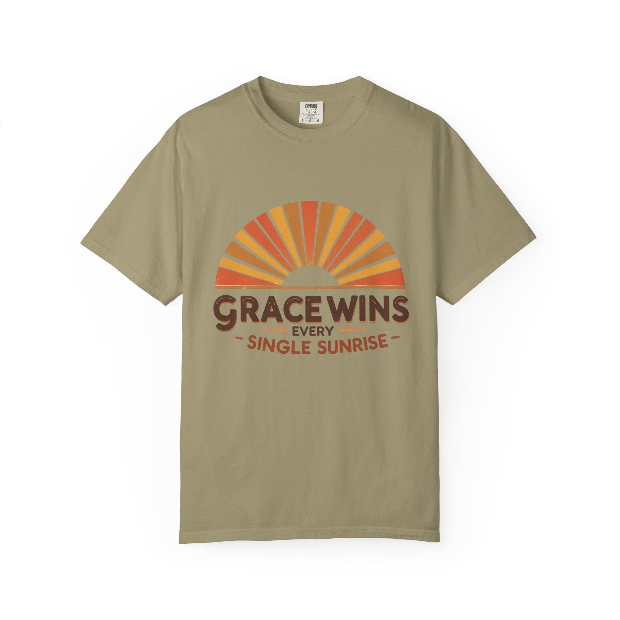 Retro Sun Graphic T-Shirt: Garment-Dyed Cotton Unisex Tee