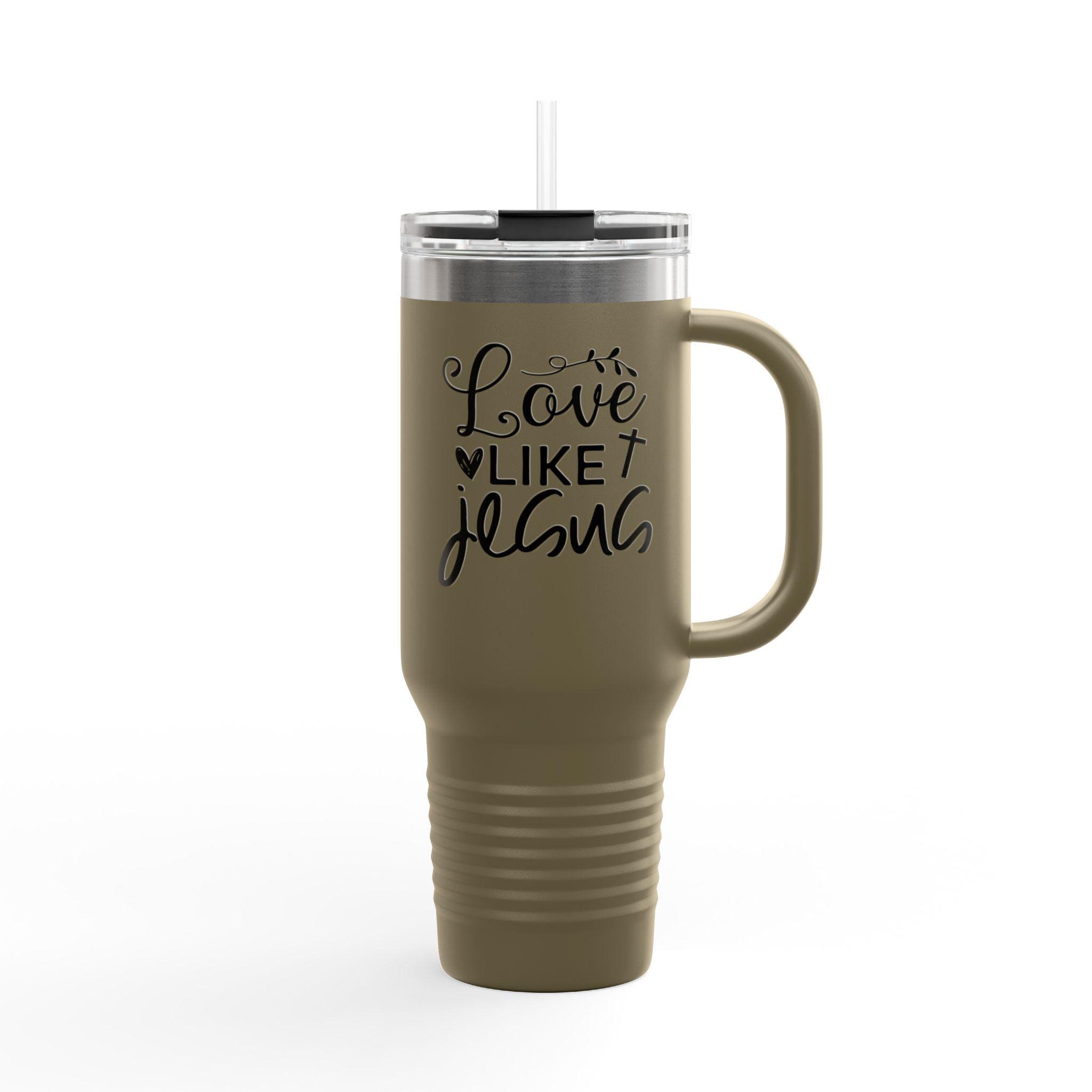 Love Like Jesus Insulated Travel Mug: 40oz Christian Tumbler