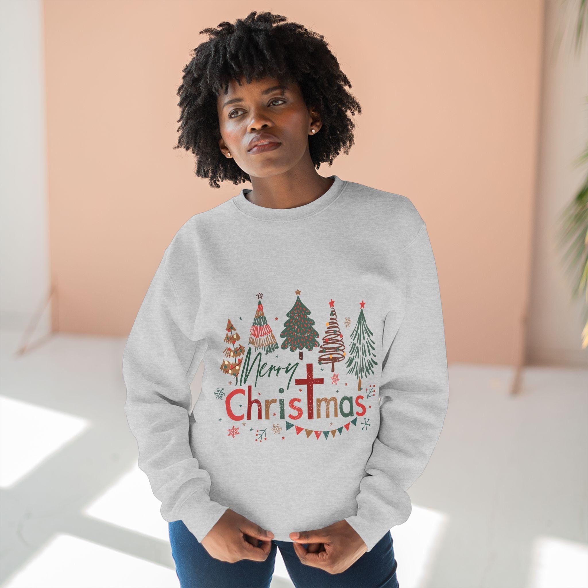 Christmas Trees Crewneck Sweatshirt: Festive Holiday Pullover