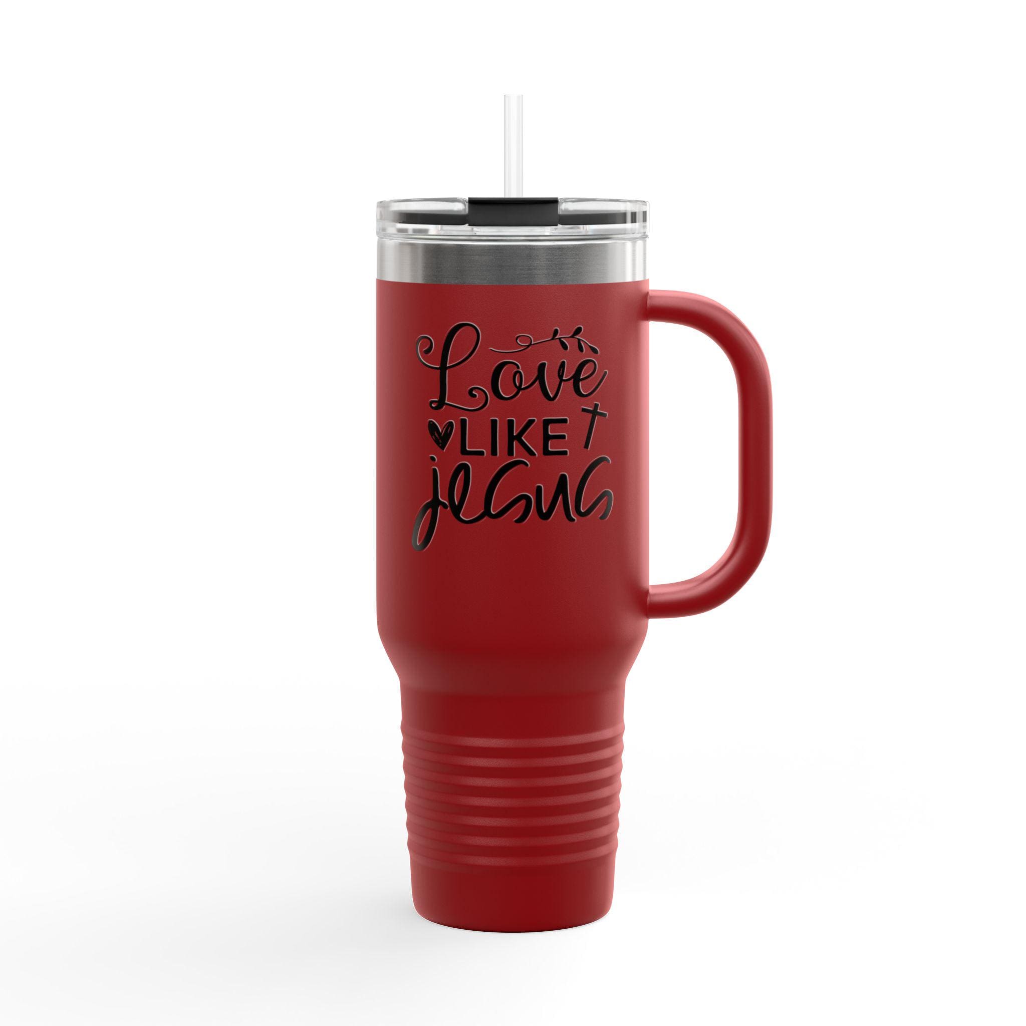 Love Like Jesus Insulated Travel Mug: 40oz Christian Tumbler