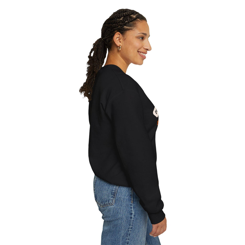 Halloween Ghost & Flowers Crewneck Sweatshirt: Spooky Fall Sweater