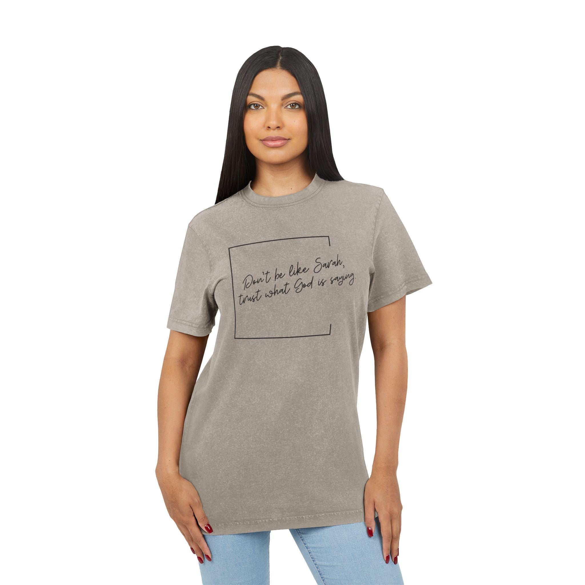 Christian Trust God Acid Wash Tee - Religious Women's T-Shirt