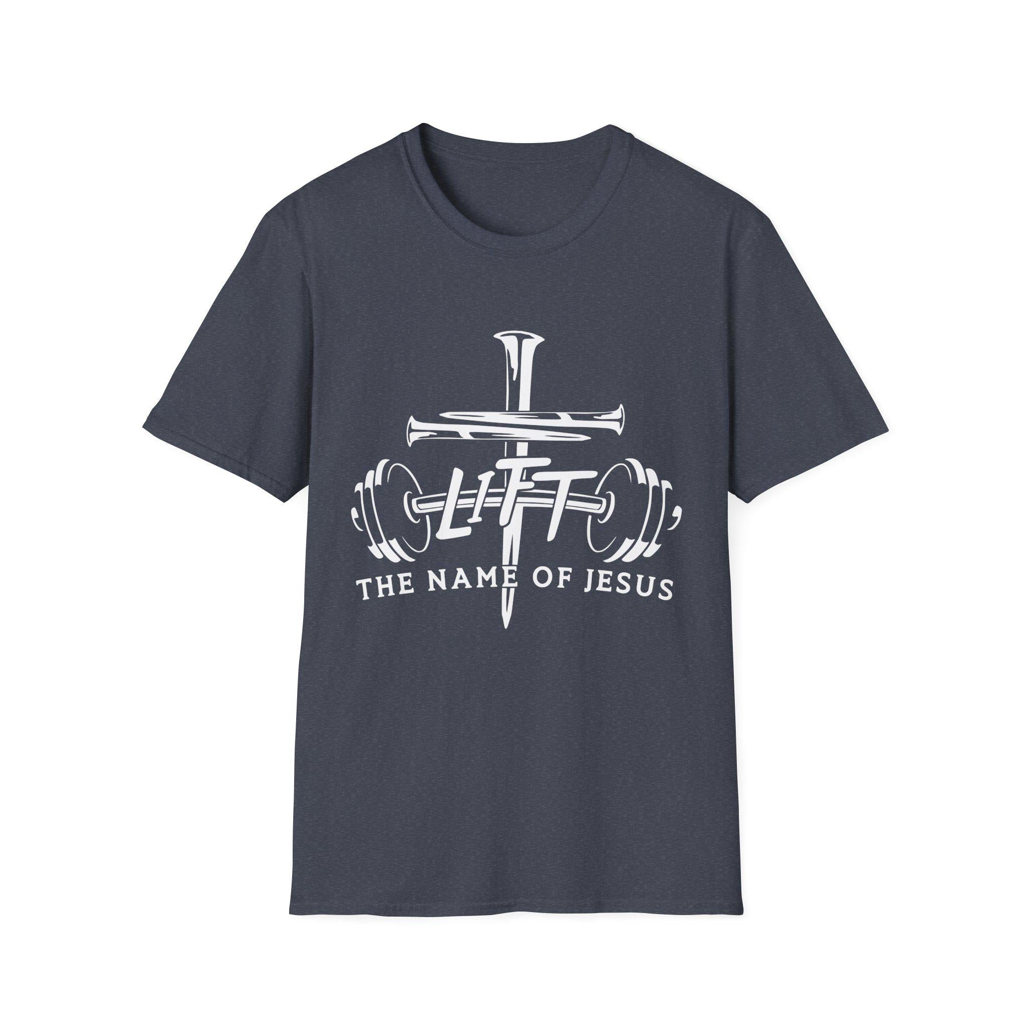 Christian 'Lift in Jesus' Name' Softstyle T-Shirt