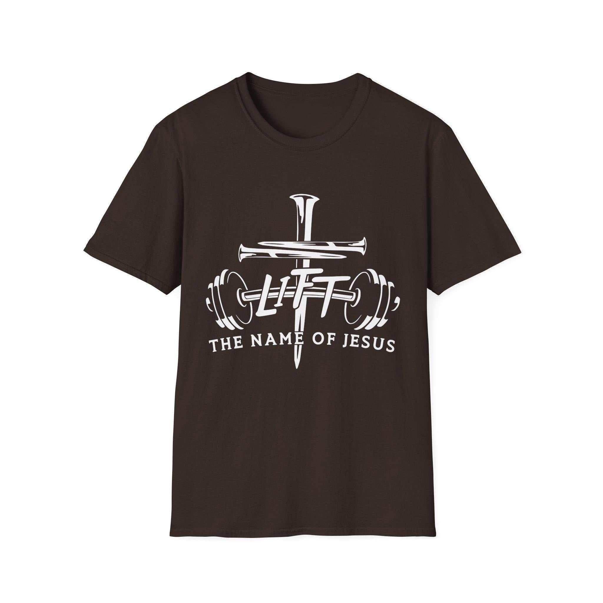 Christian 'Lift in Jesus' Name' Softstyle T-Shirt