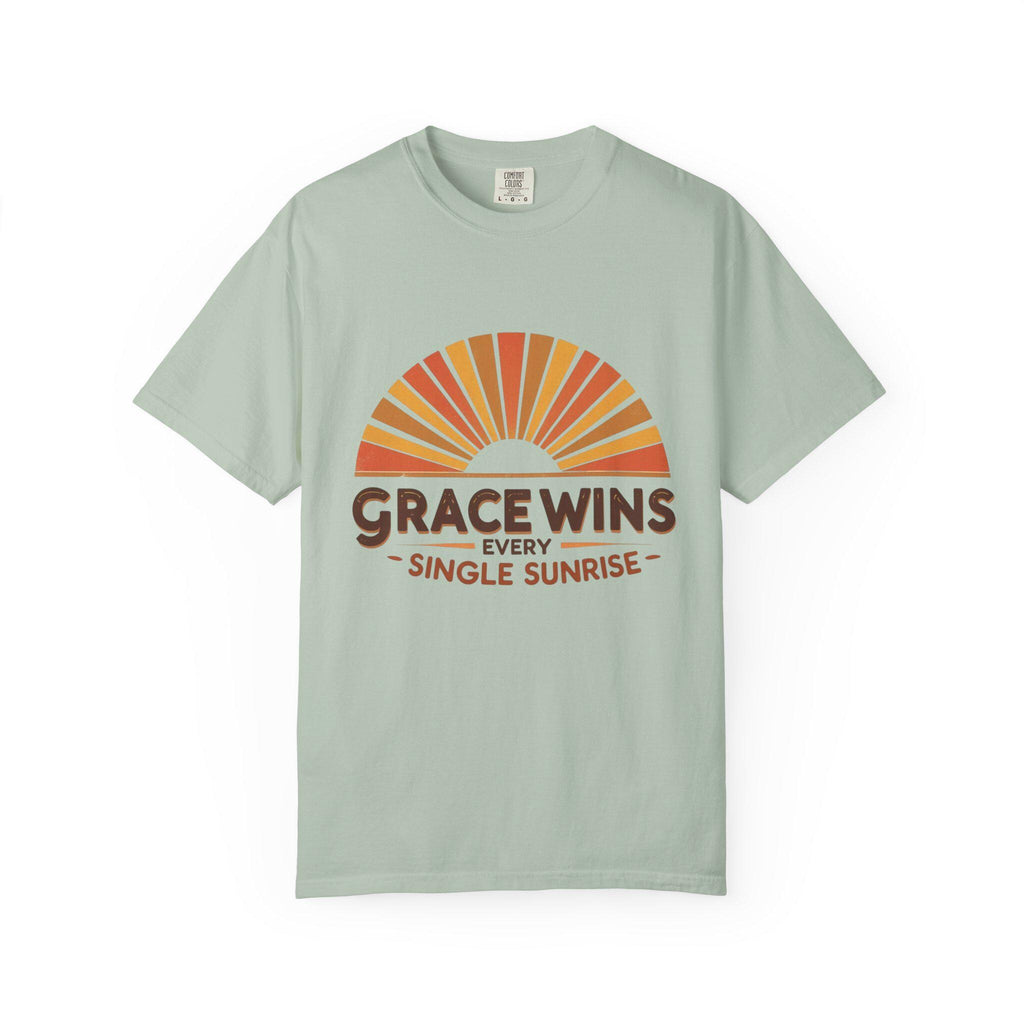 Retro Sun Graphic T-Shirt: Garment-Dyed Cotton Unisex Tee