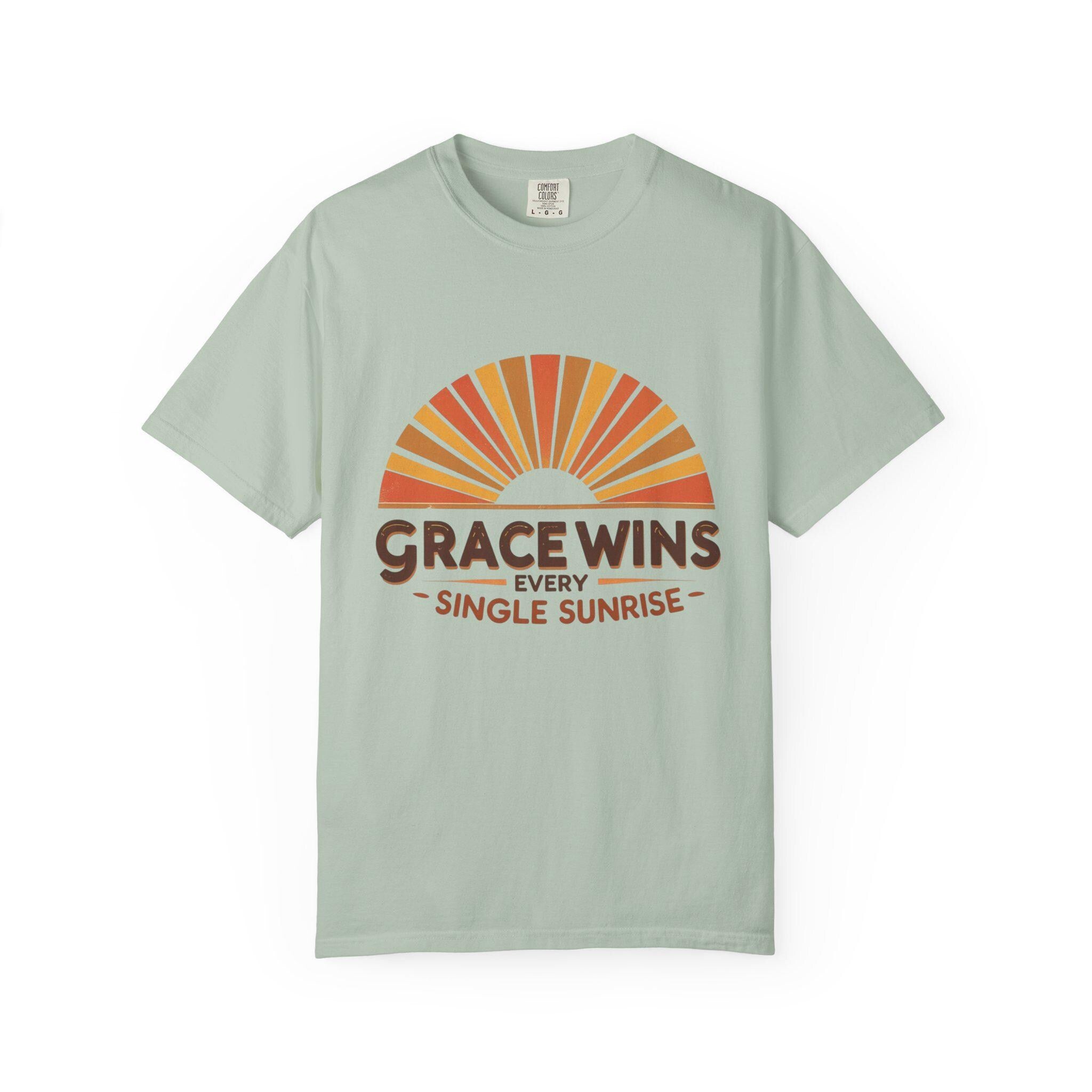 Retro Sun Graphic T-Shirt: Garment-Dyed Cotton Unisex Tee