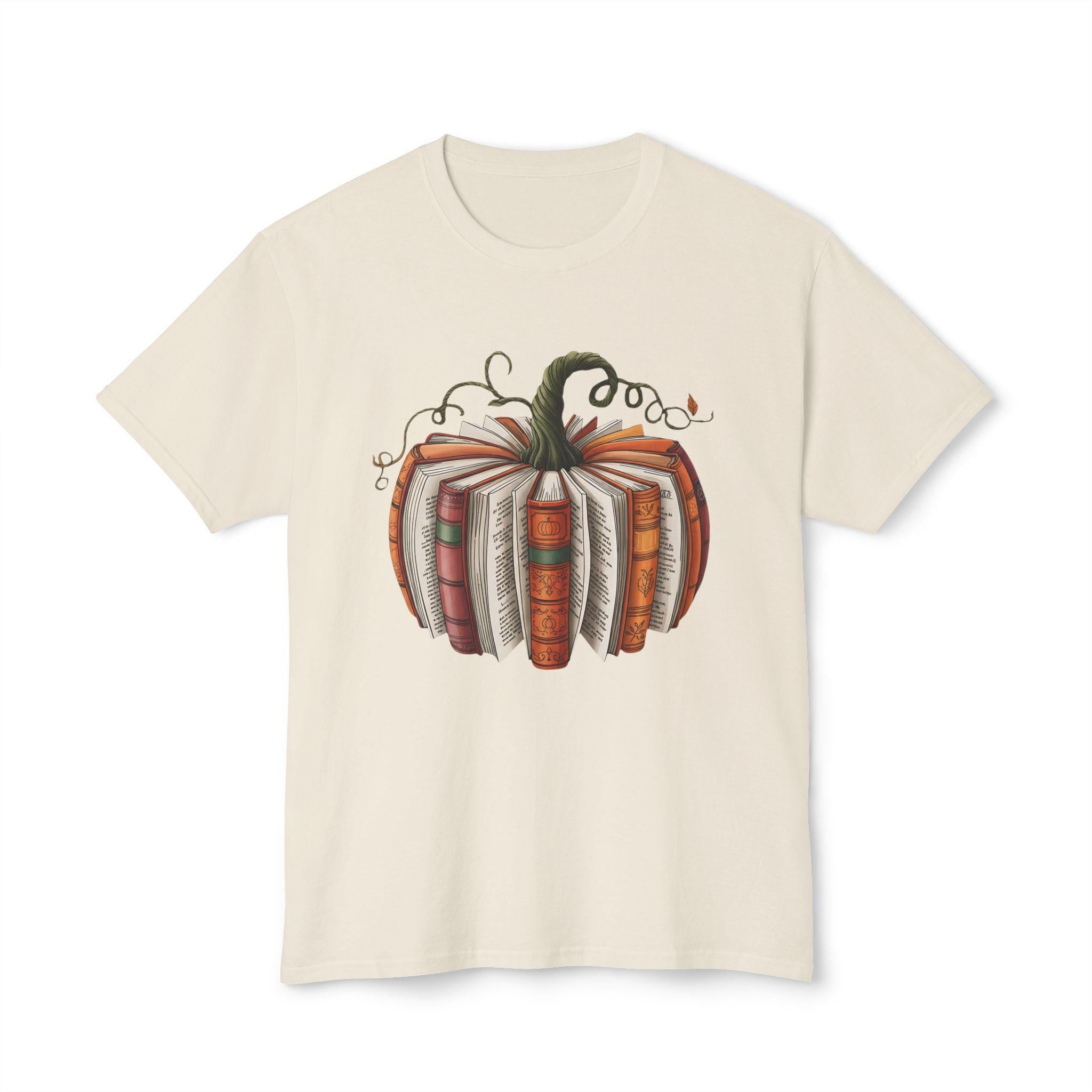 Book Pumpkin T-Shirt: Literary Halloween Shirt, Bookworm Gift