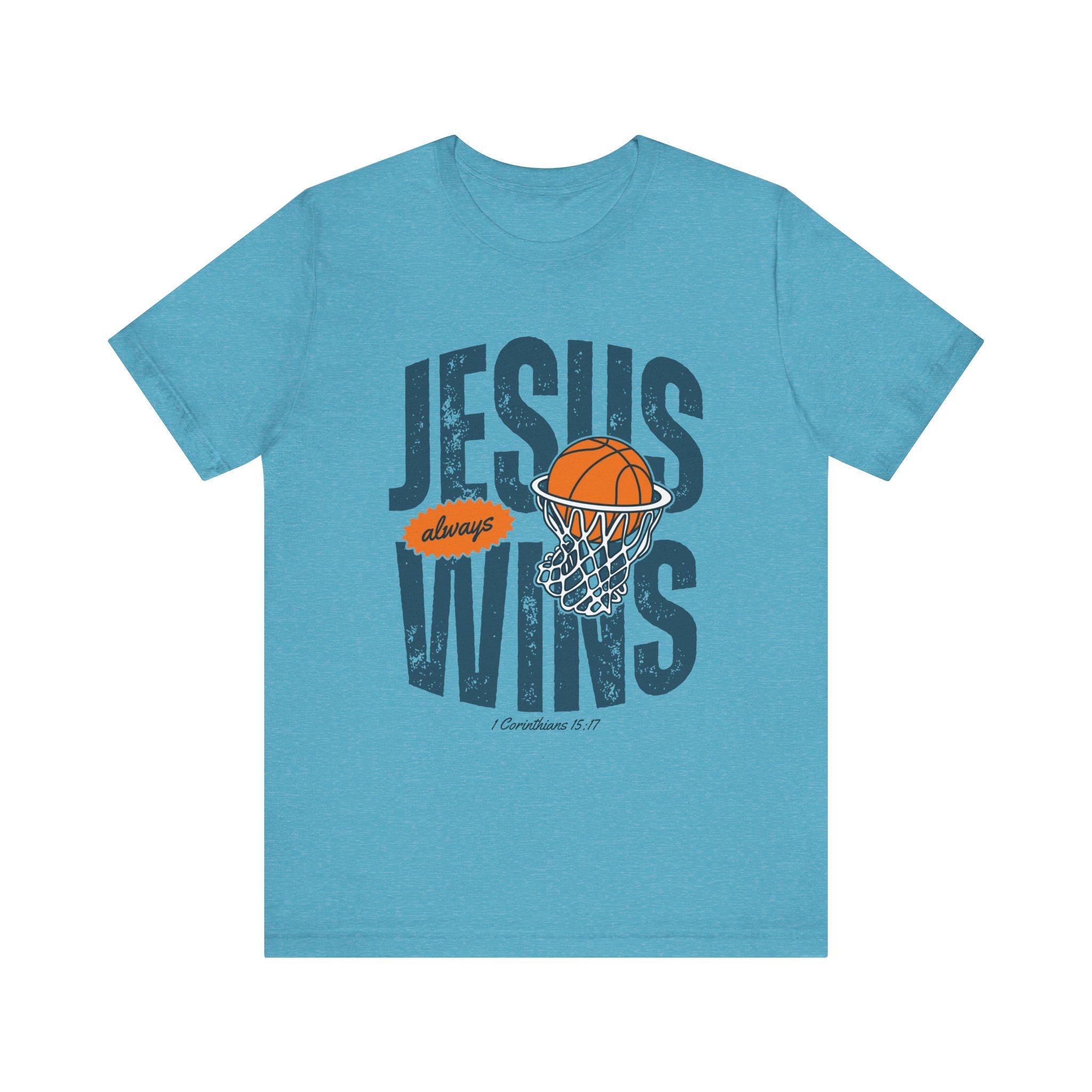 Jesus Wins Basketball Tee: Christian Sports Apparel