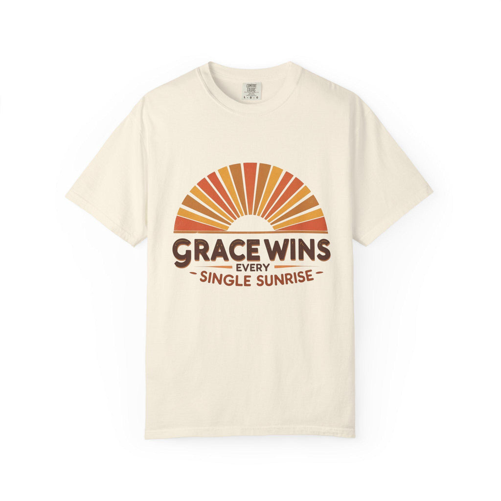 Retro Sun Graphic T-Shirt: Garment-Dyed Cotton Unisex Tee