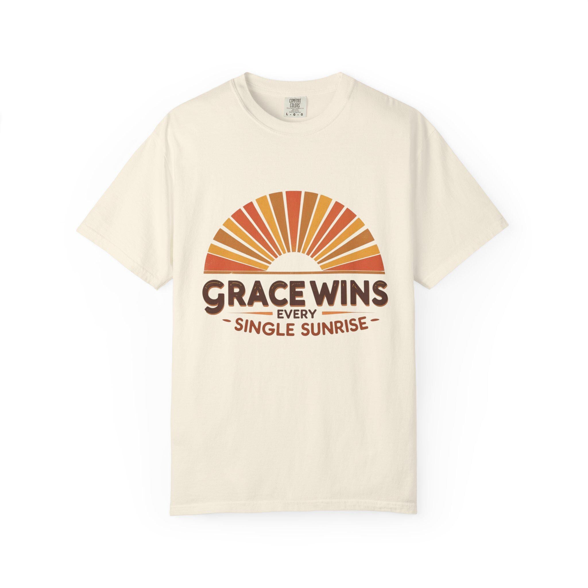 Retro Sun Graphic T-Shirt: Garment-Dyed Cotton Unisex Tee