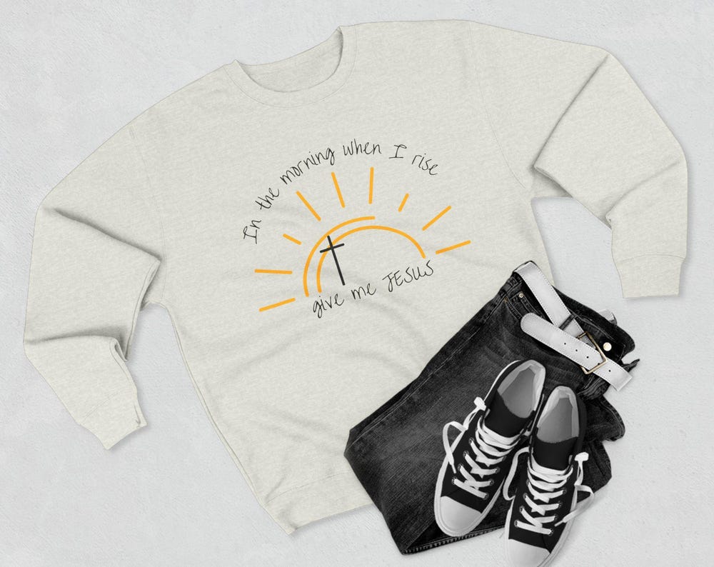 Give Me Jesus Crewneck Sweatshirt: Inspirational Christian Apparel